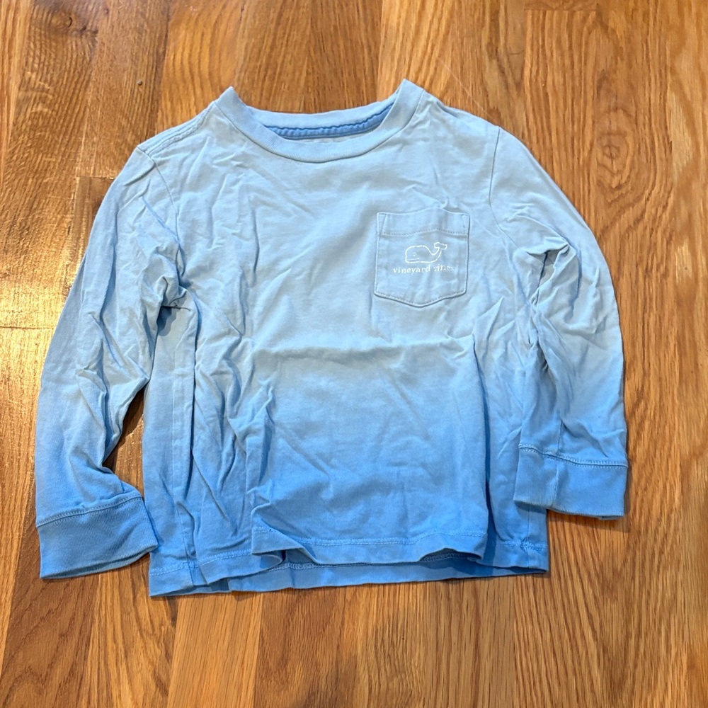 Vineyard Vines Kids Light Blue Ombre Long Sleeve Tee
